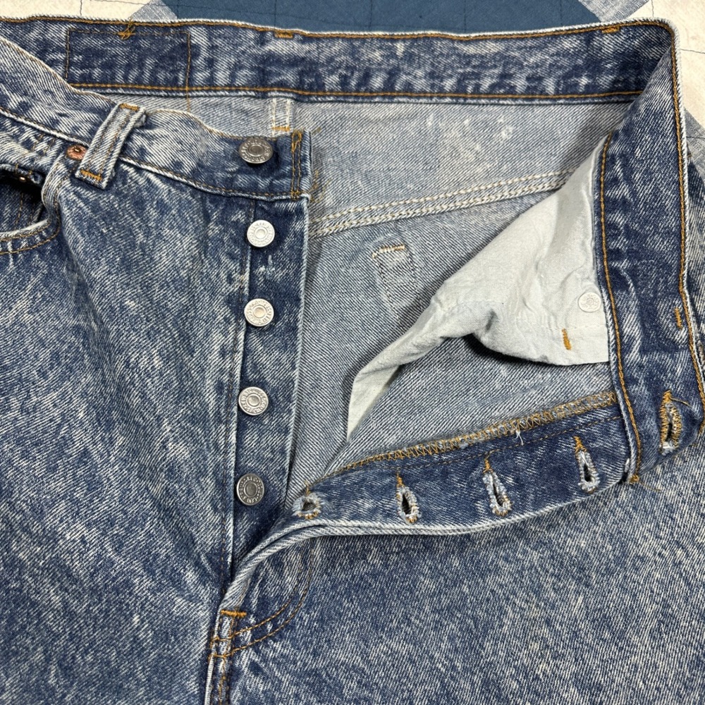 VTG 80s Levi's 501 Jeans *32x28.5 Acid Stone Wash Button Fly USA Rare Grunge Men - Picture 5 of 11